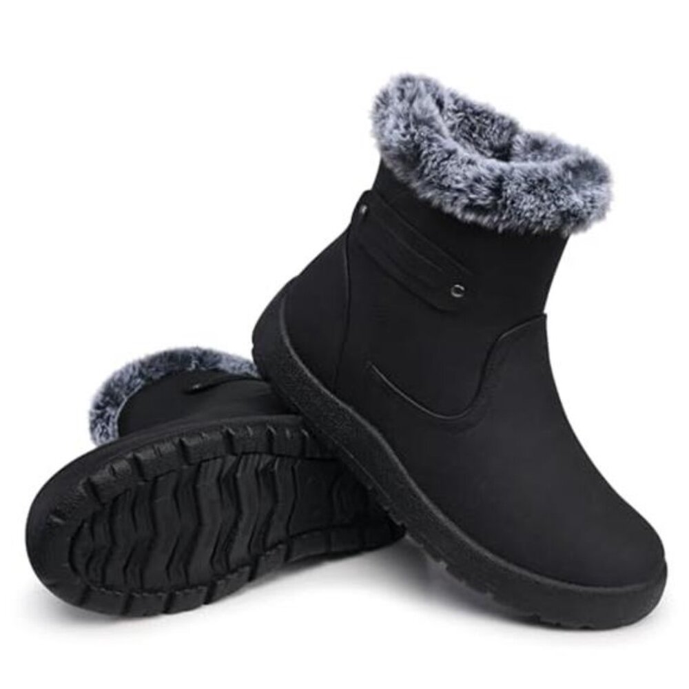 Womens Winter Snow Boots Fur Lined Waterproof Ankle Booties Anti Slip Warm